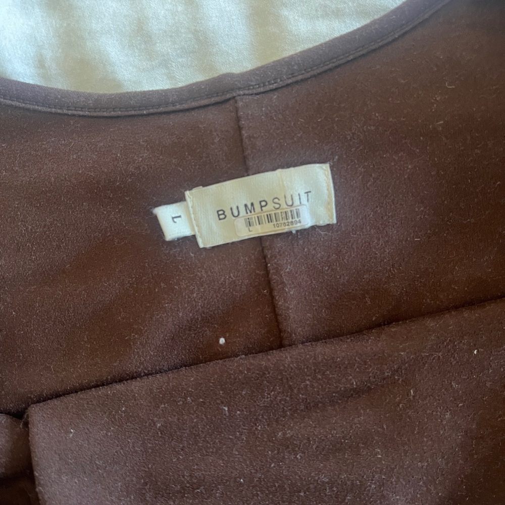 Bumpsuit Maternity Onesie - Dark Brown - Size L